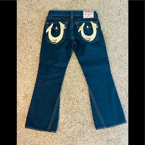 True Religion Straight jeans button flap pockets sz 34x34